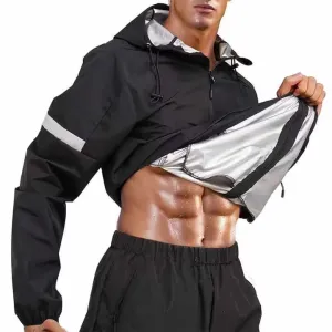 سترة عرق طويلة الأكمام مخصصة تسريع فقدان الوزن تشغيل بدلة ساونا اللياقة البدنية للرجال Custom Long Sleeve Sweat Vest Accelerate Weight Loss Running Fitness Sauna Suit for Men