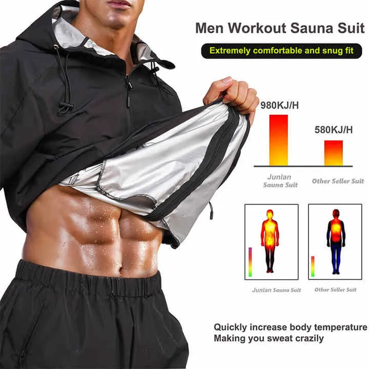 سترة عرق طويلة الأكمام مخصصة تسريع فقدان الوزن تشغيل بدلة ساونا اللياقة البدنية للرجال Custom Long Sleeve Sweat Vest Accelerate Weight Loss Running Fitness Sauna Suit for Men