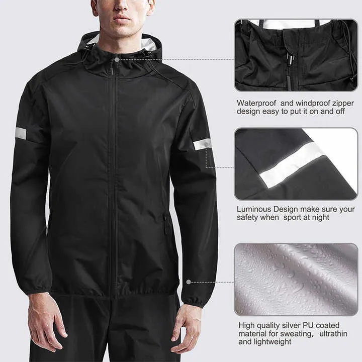سترة عرق طويلة الأكمام مخصصة تسريع فقدان الوزن تشغيل بدلة ساونا اللياقة البدنية للرجال Custom Long Sleeve Sweat Vest Accelerate Weight Loss Running Fitness Sauna Suit for Men