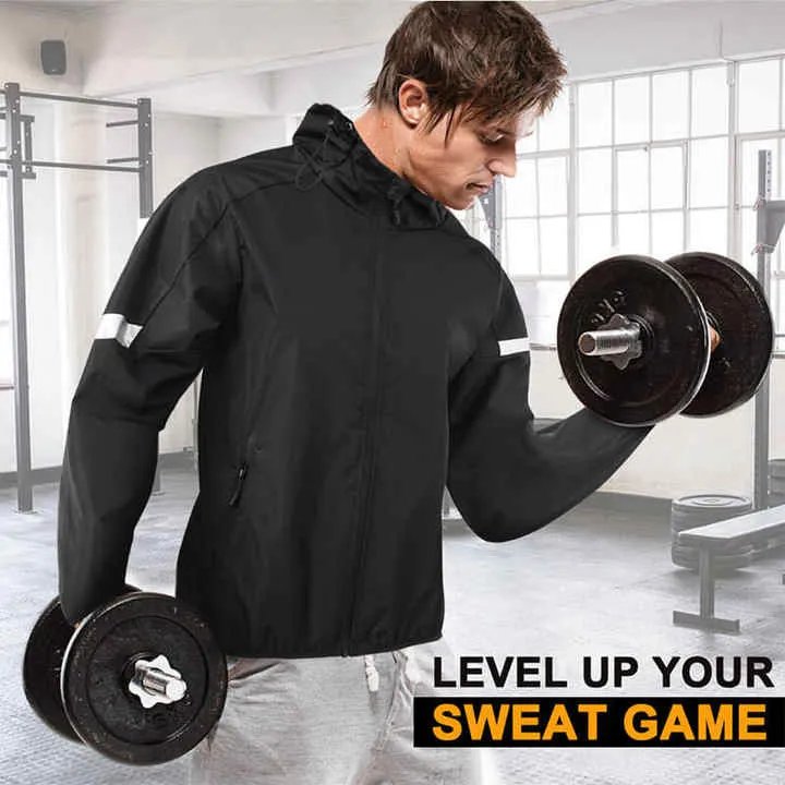 سترة عرق طويلة الأكمام مخصصة تسريع فقدان الوزن تشغيل بدلة ساونا اللياقة البدنية للرجال Custom Long Sleeve Sweat Vest Accelerate Weight Loss Running Fitness Sauna Suit for Men