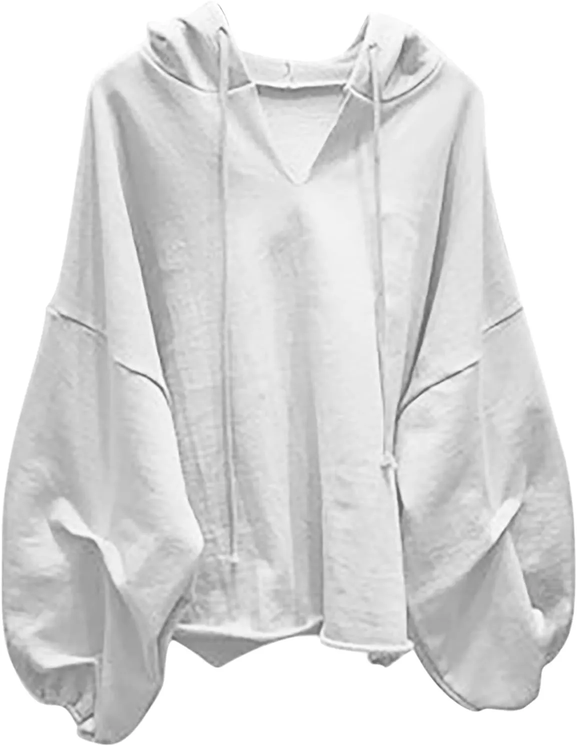 2024 Fashion Fall Hoodies for Women Oversized Solid Color Lightweight Sweatshirt Teen Girls Preppy Slouchy Pullover
