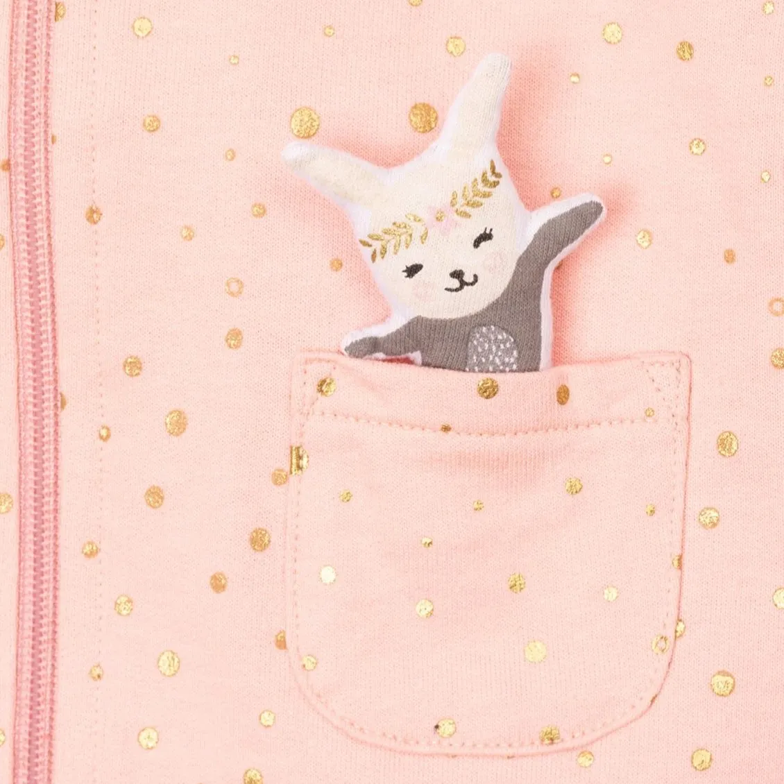 5.10.15 Pink Zipper With Golden Dots 732