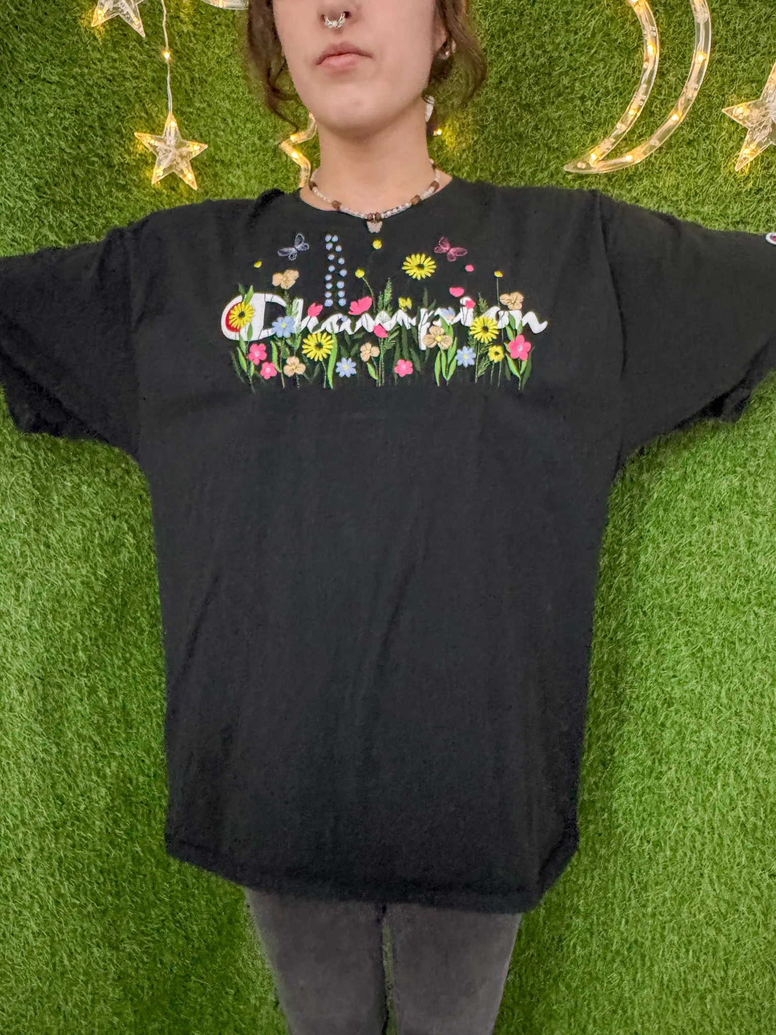 Floral Champion T-Shirt L
