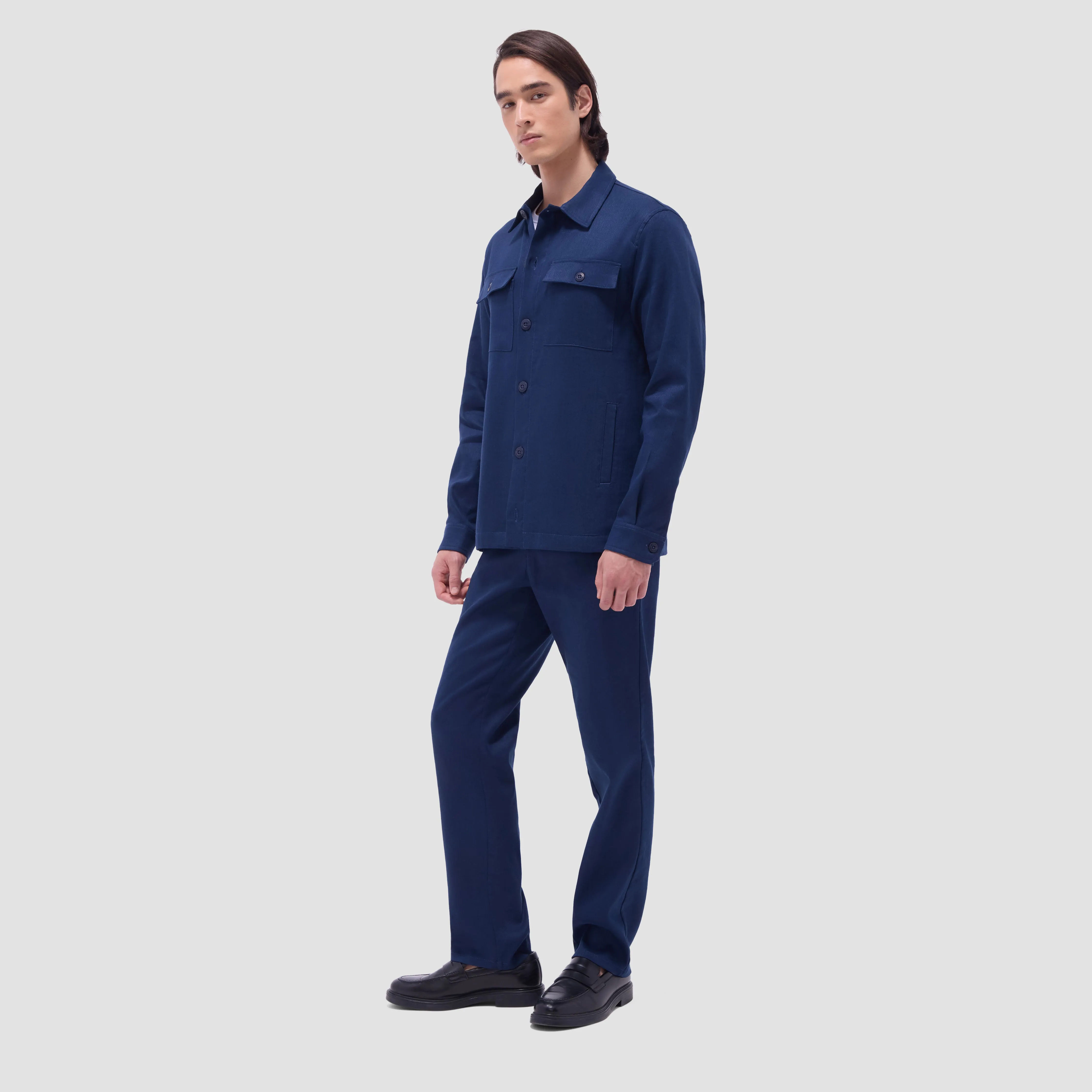 Linen-Cotton Shirt Jacket