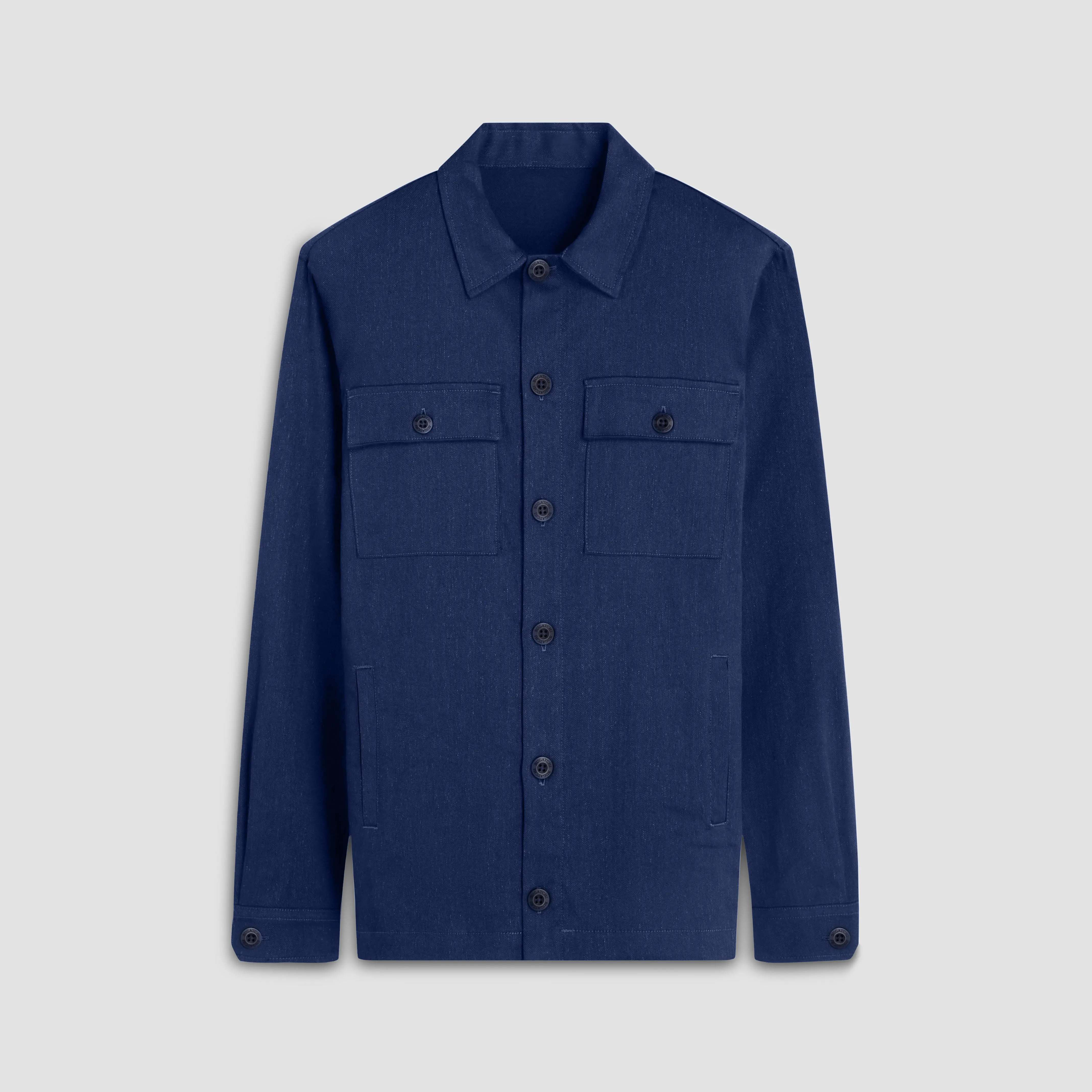 Linen-Cotton Shirt Jacket