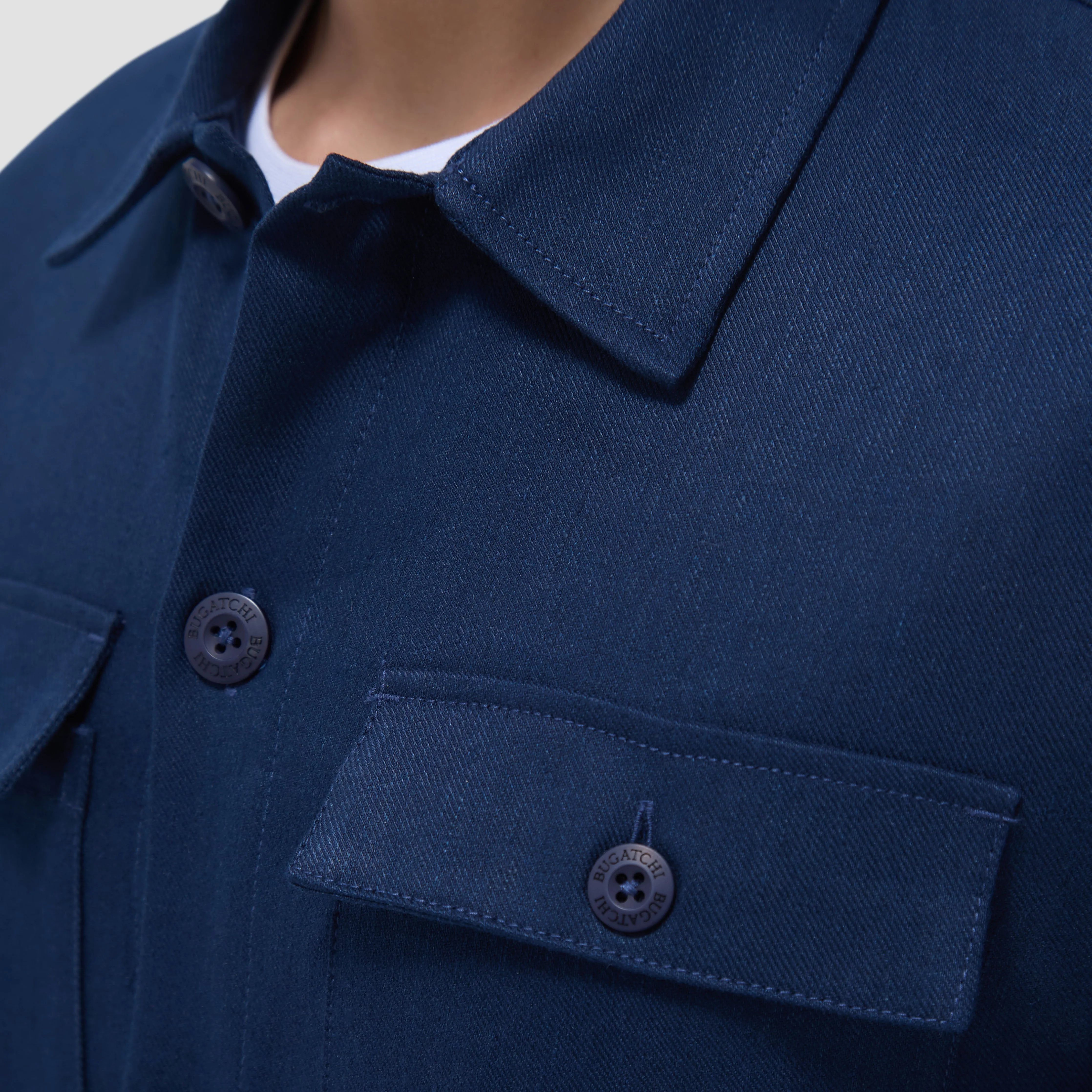 Linen-Cotton Shirt Jacket
