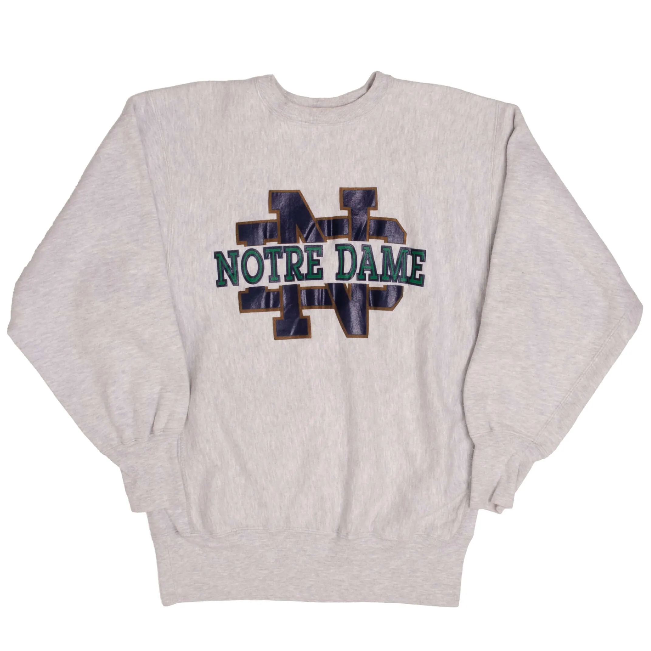 VINTAGE CHAMPION REVERSE WEAVE NOTRE DAME UNI SWEATSHIRT 1990S XL MADE USA